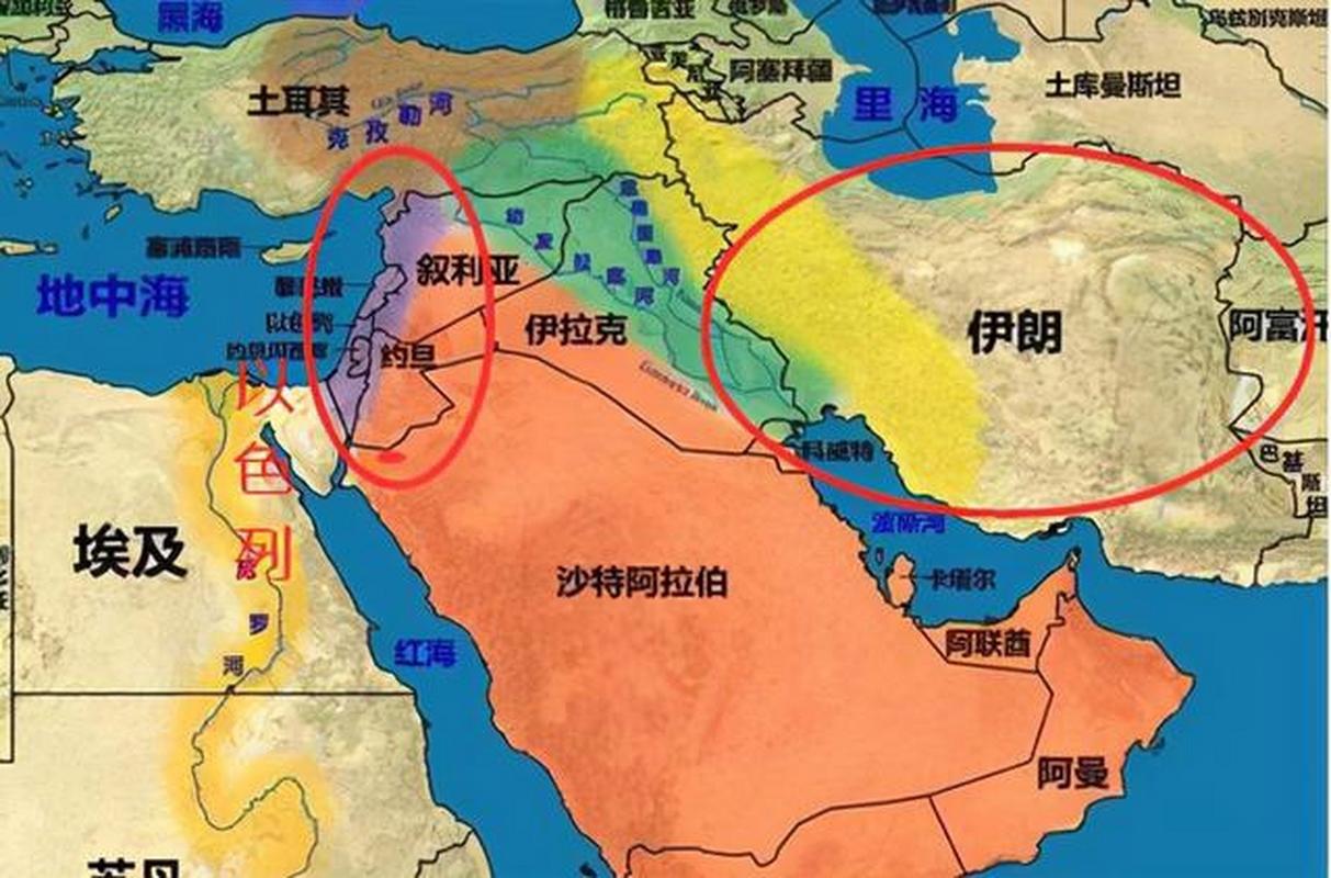 以色列和伊朗的地理位置对比「伊朗以色列军力对比图」 格星座图库